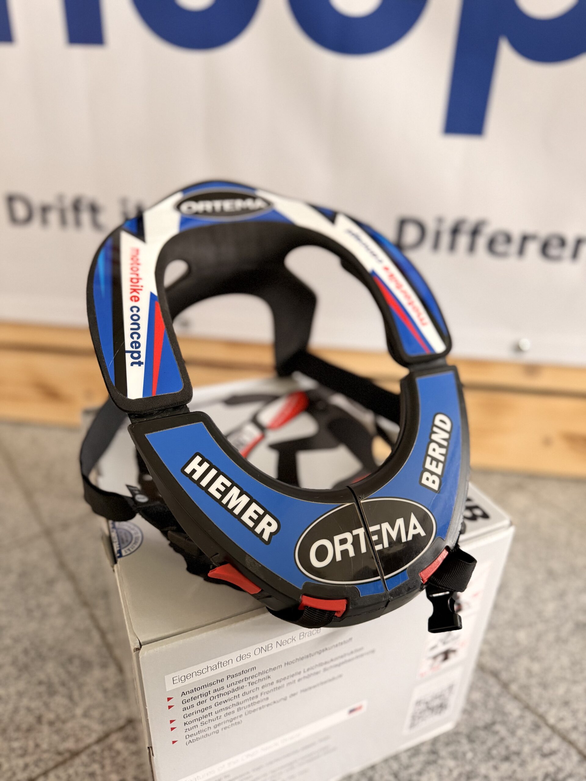 ortema onb neck brace 3.0 motorbike concept design nackenschutz motorrad